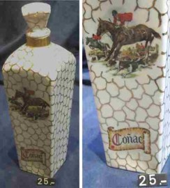 25 BOTELLA VIDRIO COÑAC HIPICA